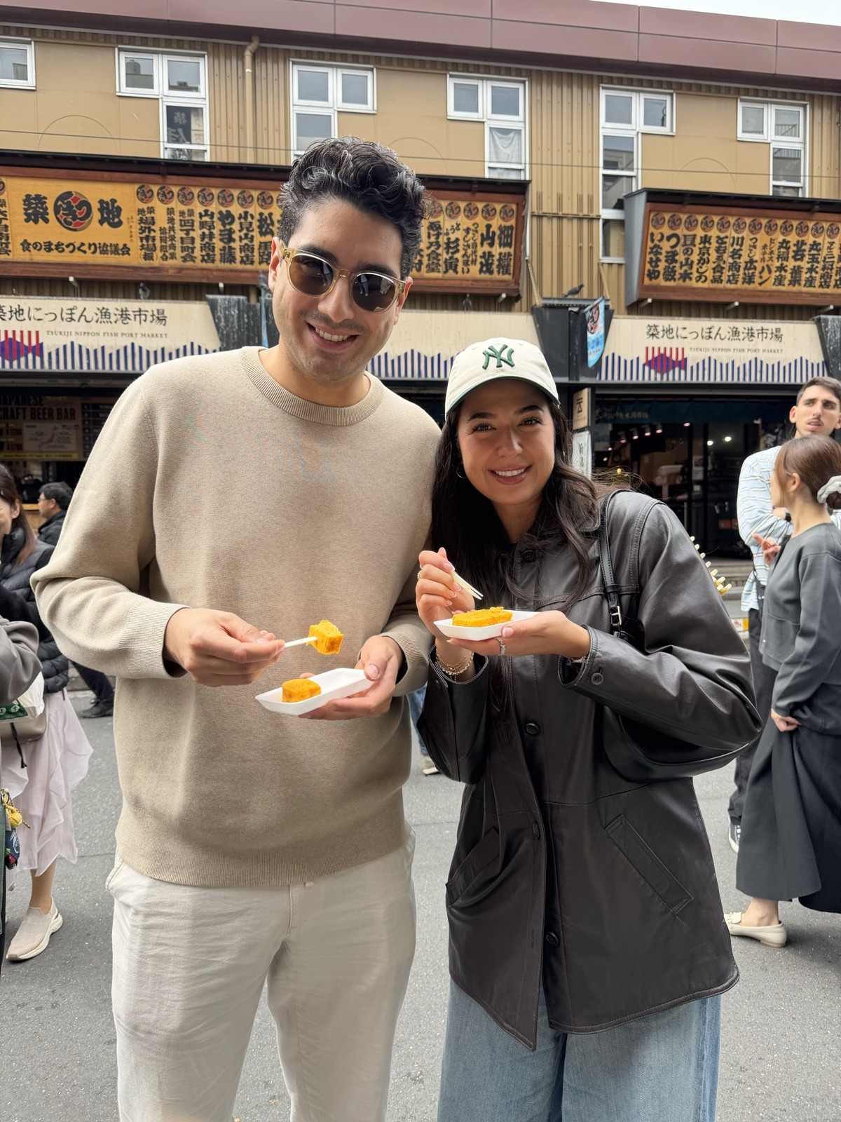 Tsukiji Outer Market street food tour in Tokyo