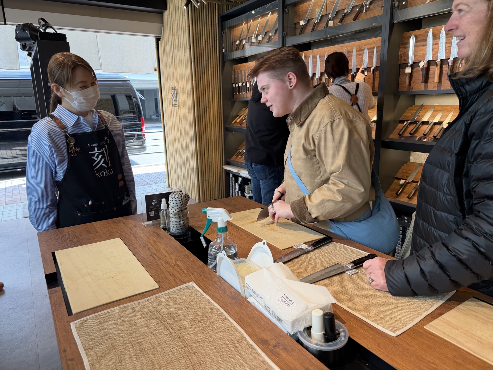 Japanese knife-making workshop experience in Tsukiji Tokyo